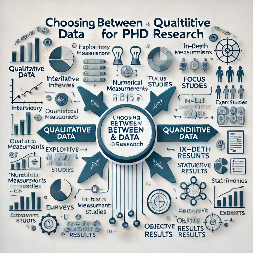 Infographic showing the difference between qualitative and quantitative data