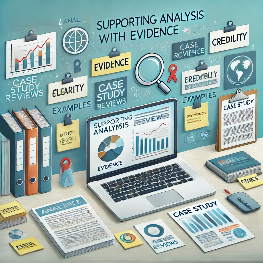 Visual structure of a case study review report