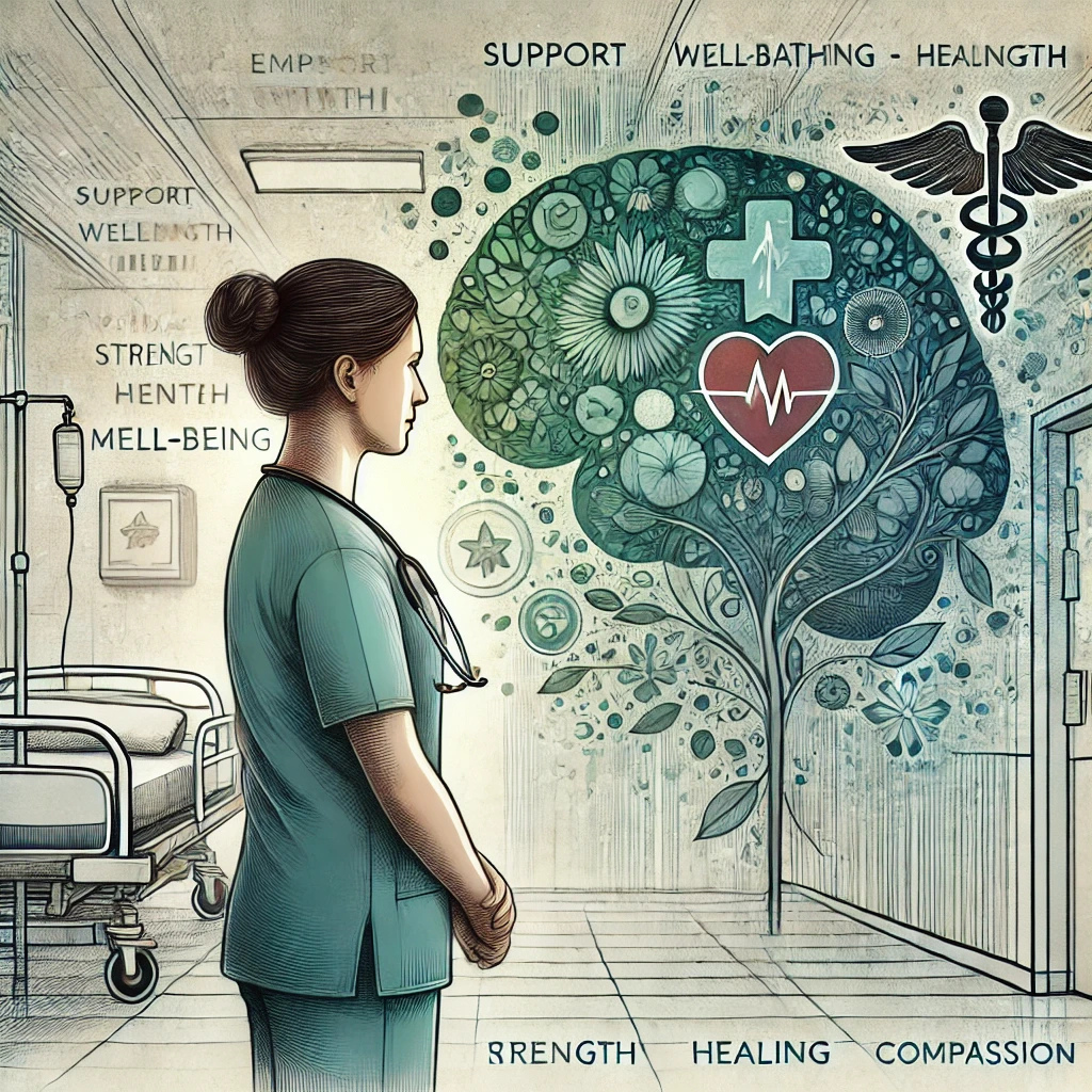 Nurse dealing with mental stress