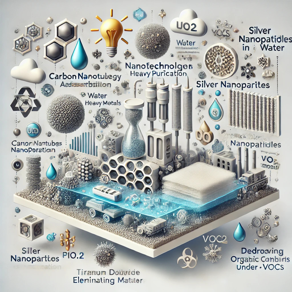 Diagram of carbon nanotubes used in water purification