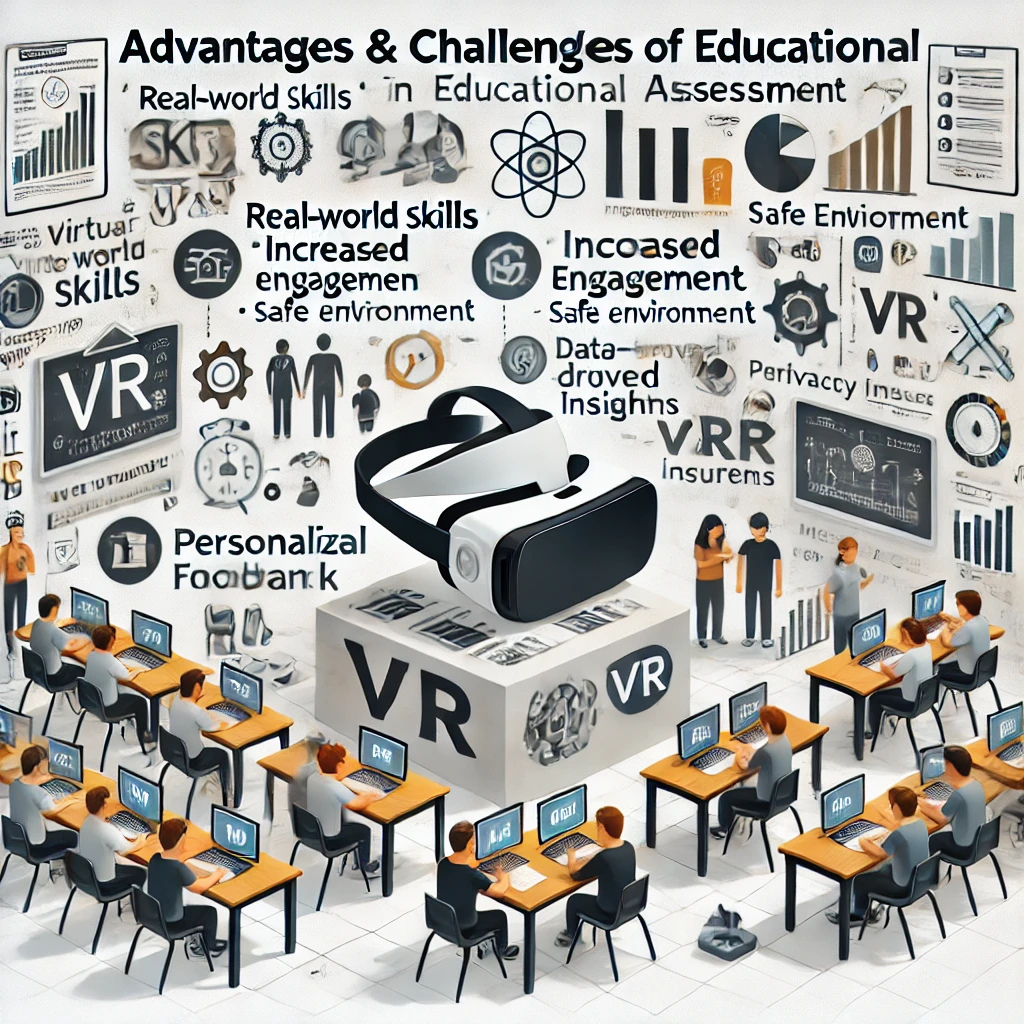 Visualization of benefits and challenges of using VR in educational assessment